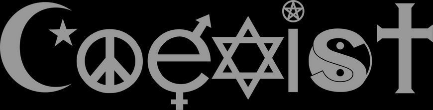 Виниловая наклейка COEXIST 29х7 см 20171 фото