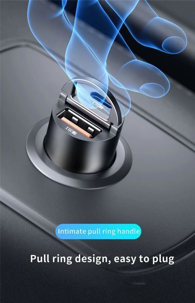 Автомобільний зарядний пристрій USB - 2 порти USB - Type-C 30w 500601 фото