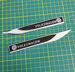 3D эмблема Volkswagen&nbsp;лезвие на крыло: комплект 2шт 30095 фото