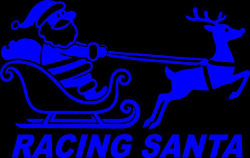 Виниловая наклейка Racing SANTA 30 х 19 20174 фото