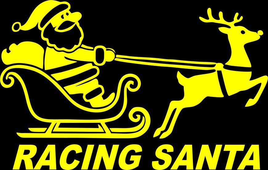 Виниловая наклейка Racing SANTA 30 х 19 20174 фото