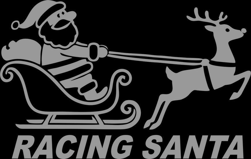 Виниловая наклейка Racing SANTA 30 х 19 20174 фото