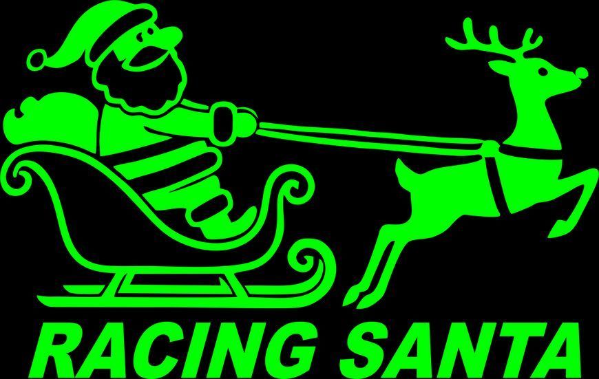 Виниловая наклейка Racing SANTA 30 х 19 20174 фото