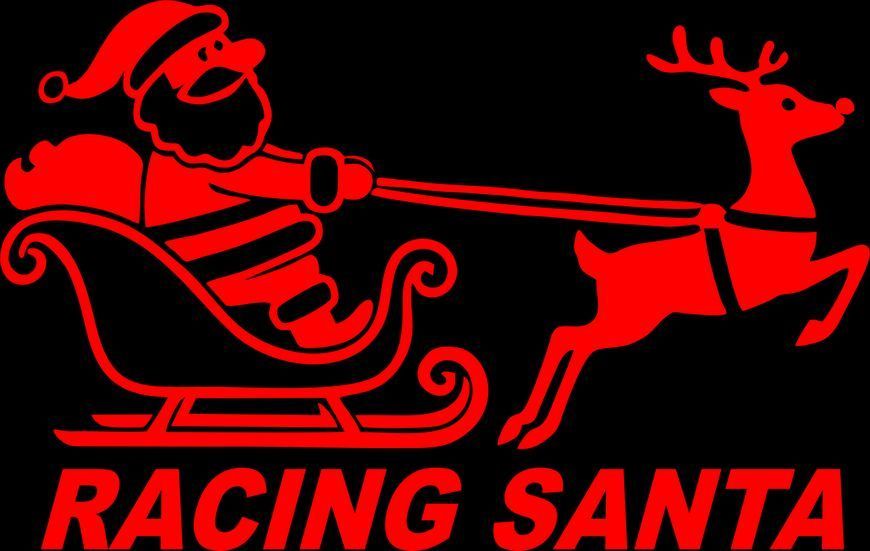 Виниловая наклейка Racing SANTA 30 х 19 20174 фото