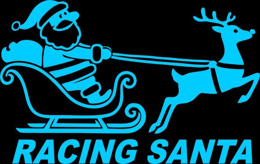 Виниловая наклейка Racing SANTA 30 х 19 20174 фото