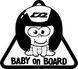 Виниловая наклейка Racing Baby-on-board 15 х 17 см 20175 фото 1