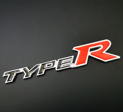 3D емблема TypeR - червоний-чорний 30053 фото