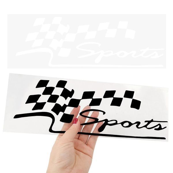 Наклейка флаг SPORTS - черная 20093 фото