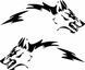 Наклейка на автомобиль 2 стороны Wolf Волк 200200 фото 2