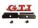 3D эмблема GTI на решетку радиатора - красный 30039 фото 1