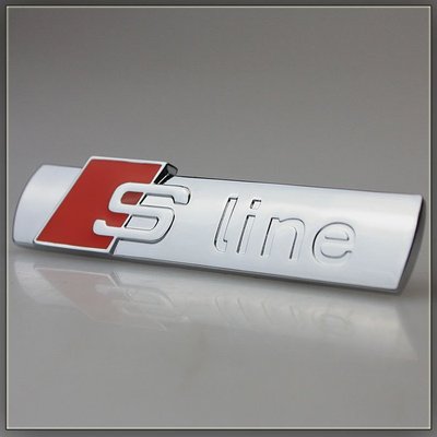 3D эмблема S-LINE на решетку радиатора - хром глянец 30047 фото
